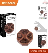 Metal Brainteaser Puzzle Level 6 Challenging 8-Sided for Ages 12+ Gift
