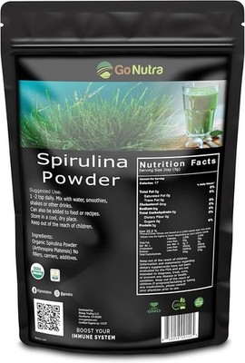 Spirulina Powder Organic, Pure Non-Gmo Non-Irradiated Blue Algae Superfood