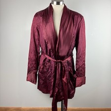 NICE VTG 40s 50s Style Craft Small red atomic deco shawl collar smoking jacket