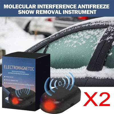 2x Instrumento de eliminación de nieve anticongelante interferencia molecular electromagnética para automóvil