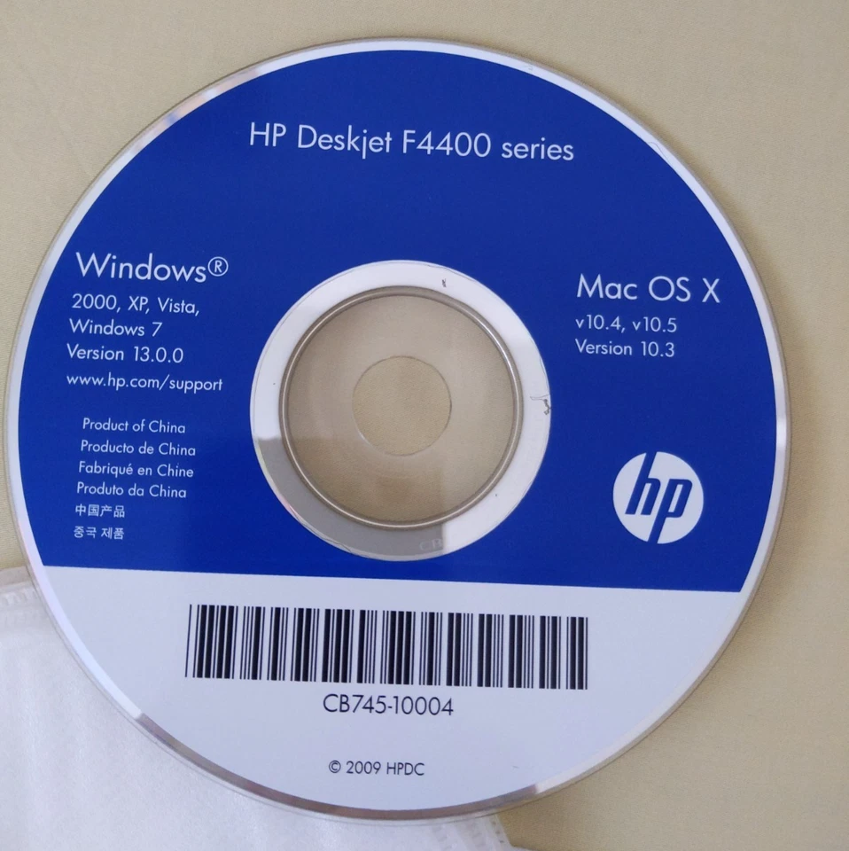 HP Deskjet F4400 Series Printer Software Installer CD Disc For Windows, Mac - Image 2 of 4