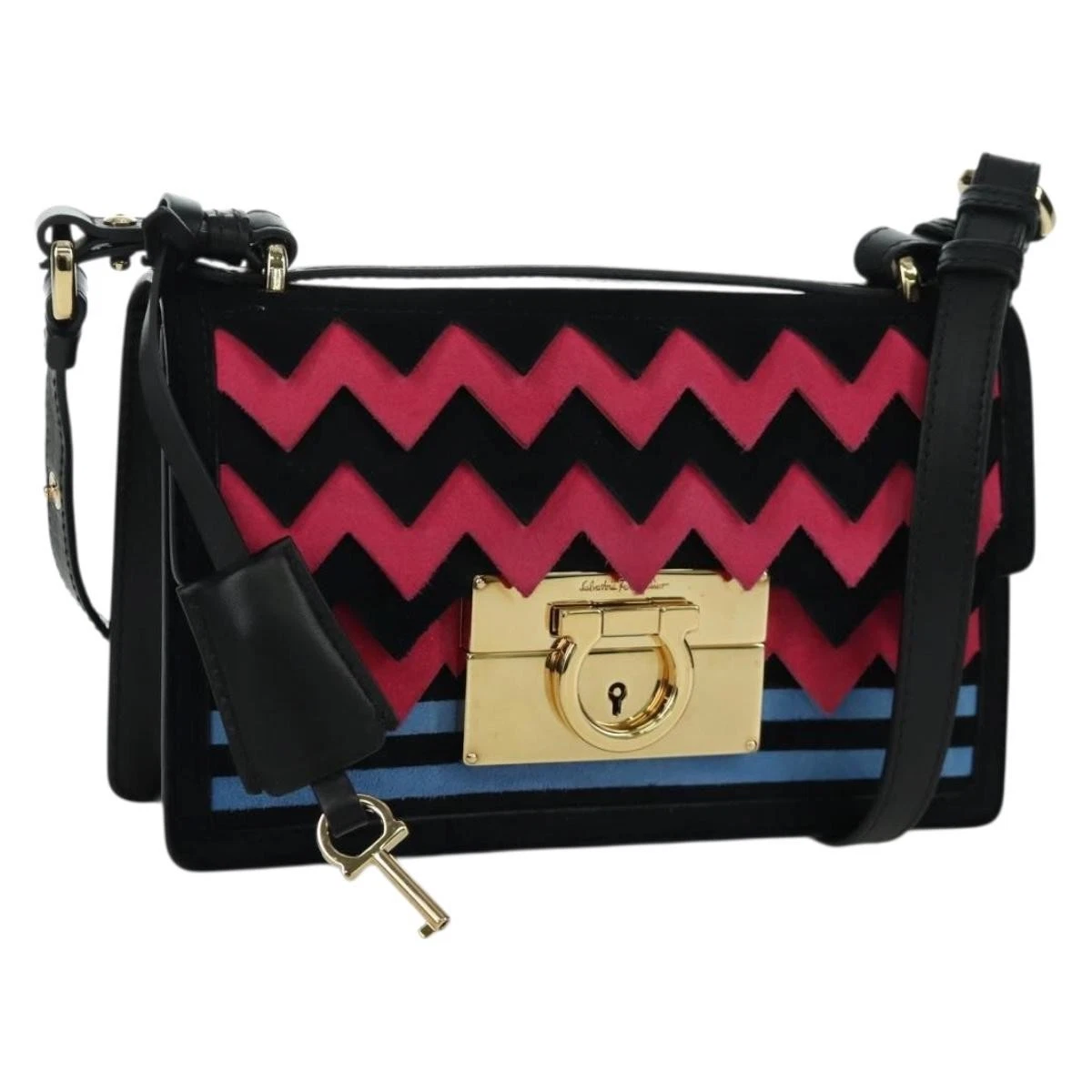 Salvatore Ferragamo Suede Exterior Shoulder Bags Bags & Handbags 