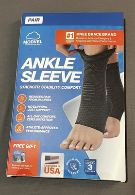 Modvel Ankle Compression Sleeve Pair Level 3 Stabilization Black XL