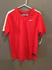 Nike Baseball Team Engineered Men s Size Large Red Jersey With Buttons New UM-D