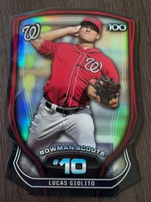 2015 Bowman Chrome Lucas Giolito #BTP-10 Scouts' Top 100 Die-Cut Refractor /99
