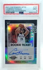 Cameron Thomas Rookie Auto PSA 9 Cam 2021 Contenders Optic Variation Silver 137