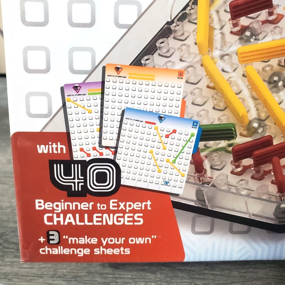 Tumble Maze Gravity Logic Game New Blue Orange 40 Challenge Sheets Family Puzzle - Image 3 of 4