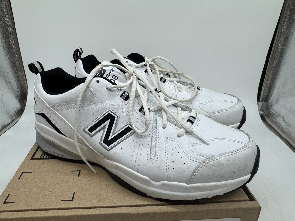 New Balance Men 608 V5 Leather Comfort Cross Trainer Shoes White