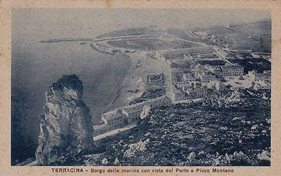 # TERRACINA: VILLAGE OF THE MARINA WITH VIEW OF THE PORT AND MOUNTAIN PEAK