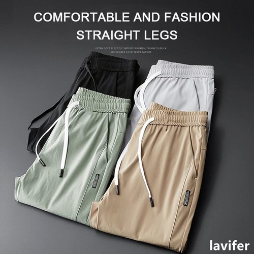 Men Stretch Track Pants Track Suit Pants Casual Elastic Waist Jogger Sweatpant - Picture 6 of 14