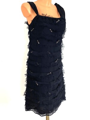 Robe Noire Sans Manches Save The Queen - Taille XS, Longueur 89 Cm, Neuf Sans étiquettes