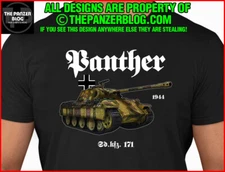 Panther V Panzer T-Shirt WWII German Tank Version 1