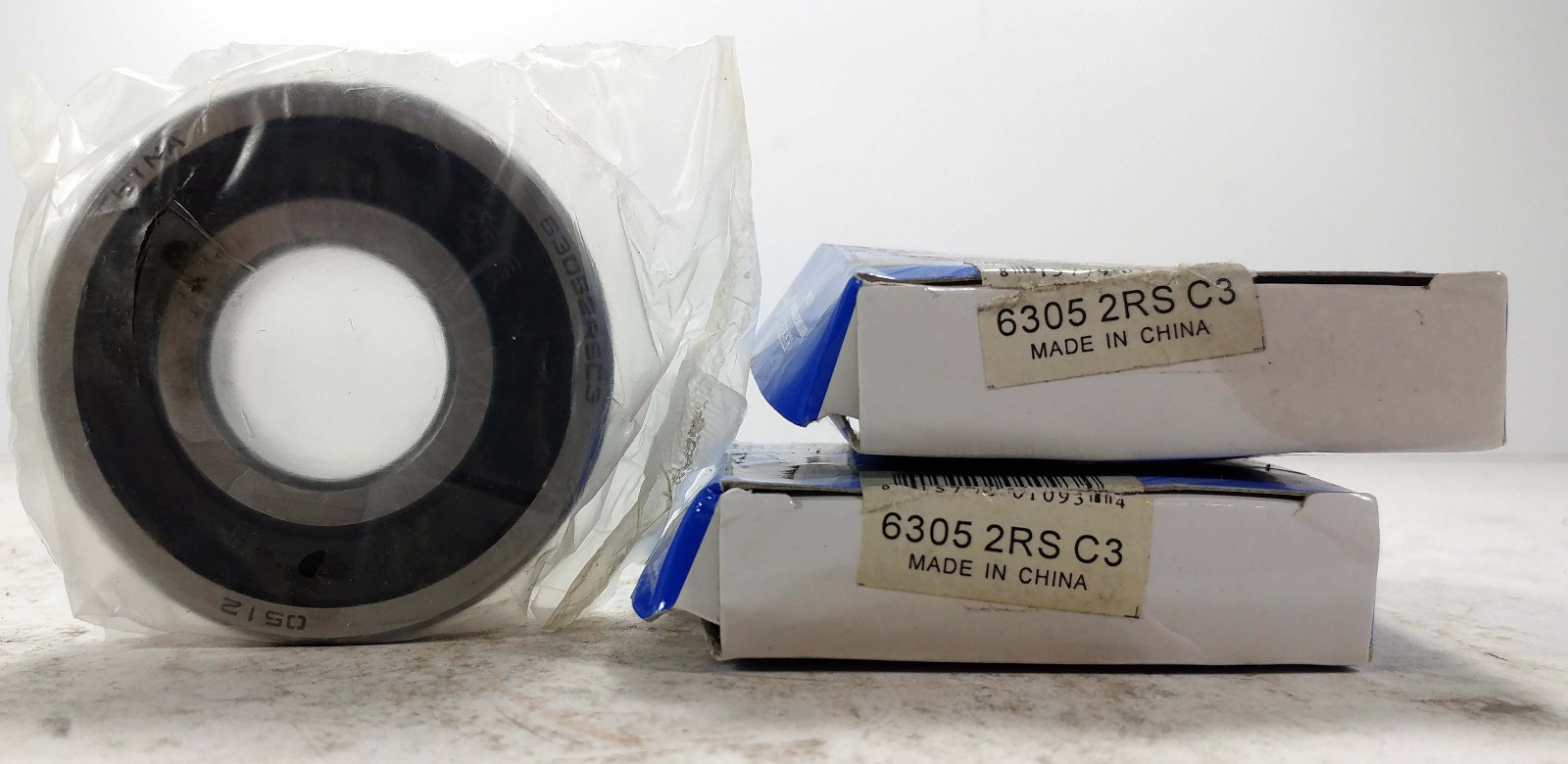 2 NEW RELIAMARK 6305 2RS C3 SINGLE ROW BALL BEARINGS NIB ***MAKE OFFER