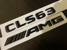GLOSS BLACK CLS63 AMG REAR BOOT BADGE NEW FONT FITS LETTERS