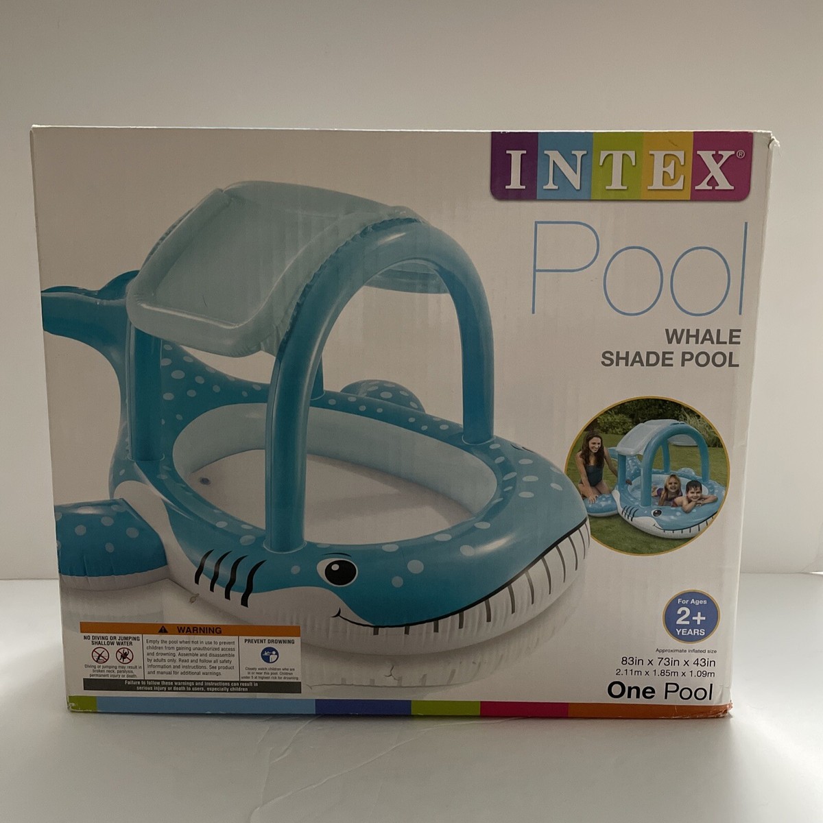 Intex Whale Shade Inflatable Pool 83