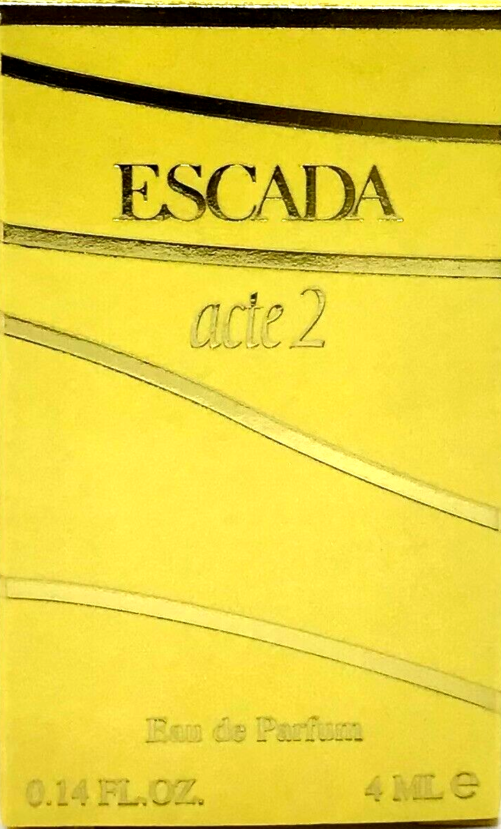 ESCADA ACTE 2 EAU DE PARFUM MINI SPLASH FOR WOMEN 0.14 Oz / 4 ml
