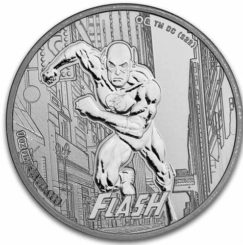 2023 SAMOA $5 DC COMICS JUSTICE LEAGUE - FLASH - NGC MS68 FR - .999 SILVER COIN - Picture 5 of 6