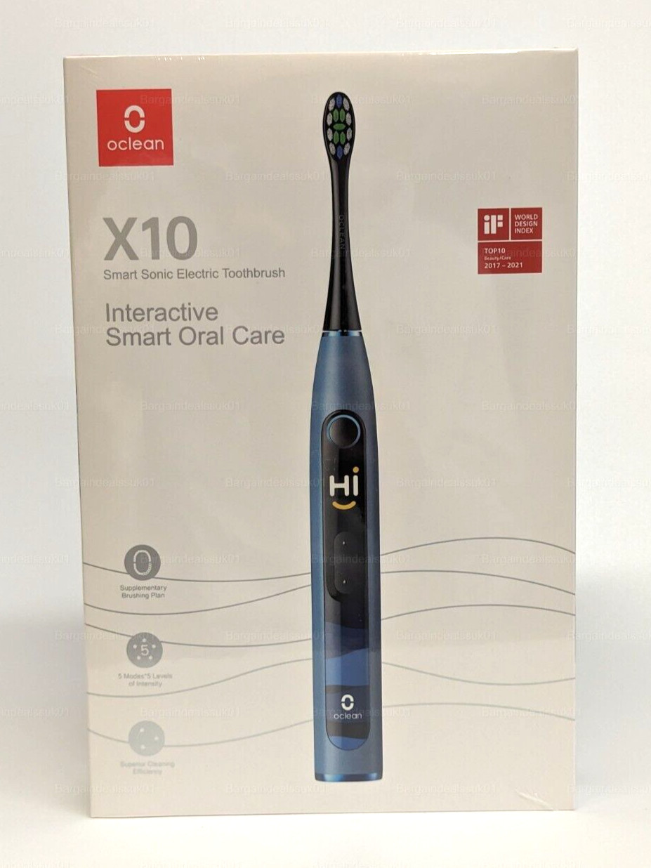 Oclean X10 Sonic Electric Toothbrush Smart Rechargeable Teeth Whitening Blue