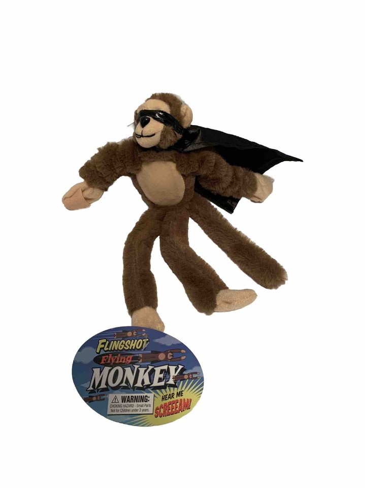 Flingshot Flying Plush Monkey Toy Playmaker Holdings Stretch Arms eBay