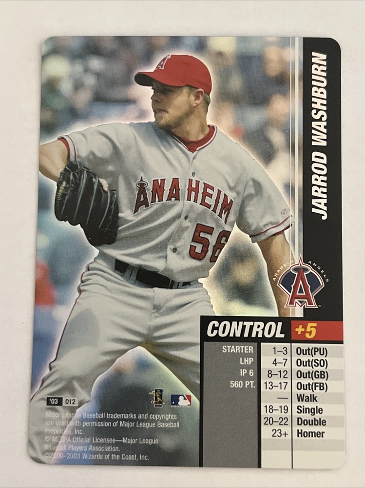 MLB Showdown 2003 Jarrod Washburn Base Set #12 Foil! VG Condition!