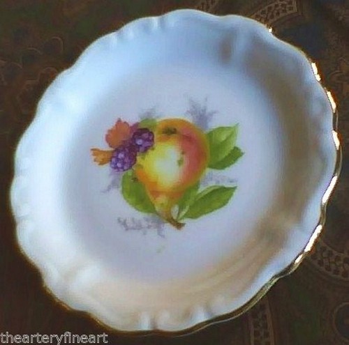 JOHANN HAVILAND Bavaria, Germany Set of Four 3.5" Fruit Plates Fine Bone China - Picture 5 of 6