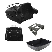 King Trunk Pad Solo Mount Rack Plate Fit For Harley Touring Road King 2014-2025