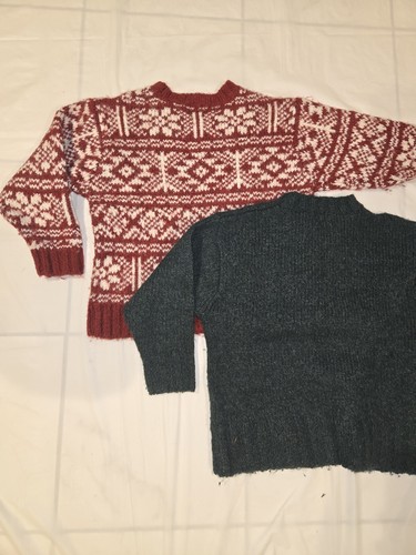 2 Vintage 90's Boys Girls Holiday Gap Wool Fuzzy Sweater Shirt Lot Size 6 Small - Picture 9 of 9
