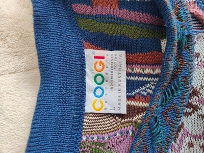 COOGI] Vintage 3D Knit Super Rare multicolor SIZE L wool F/S