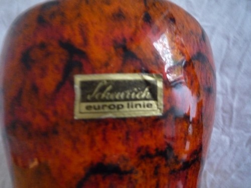 Rare Scheurich Vase 520- 32 fatlava fat lava 70er Jahre WGP Pottery Keramik - Bild 7 von 7