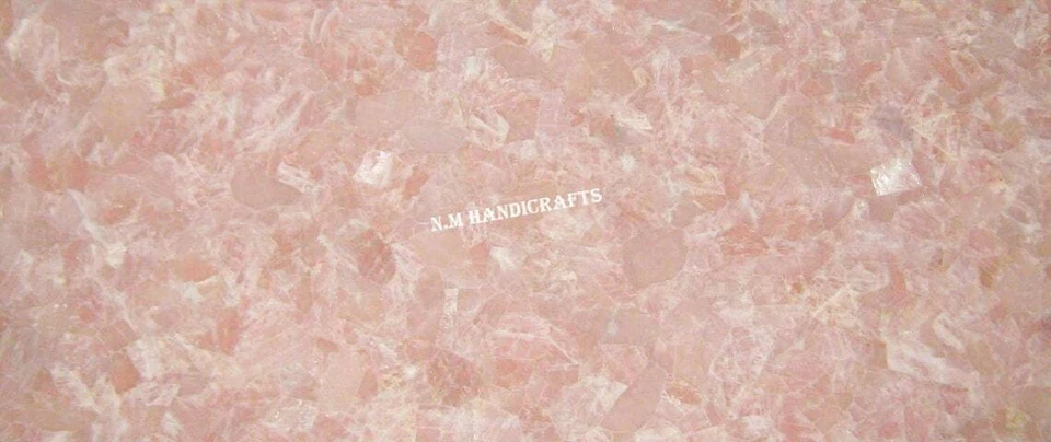 Pink Rose Quartz Dining Table, Rose Quartz Coffee Table, Rose Quartz Counter Top - Image 2 of 4