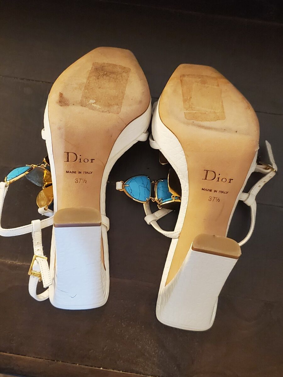 christian dior Piedra jeweled Sandals With Turquoise Stones christian dior Piedra jeweled Sandals With Turquoise Stones