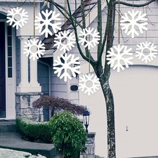 Hanging Snowflakes Decorations Set of 10, 13656, 4 10-inch and 6 8-Inches 