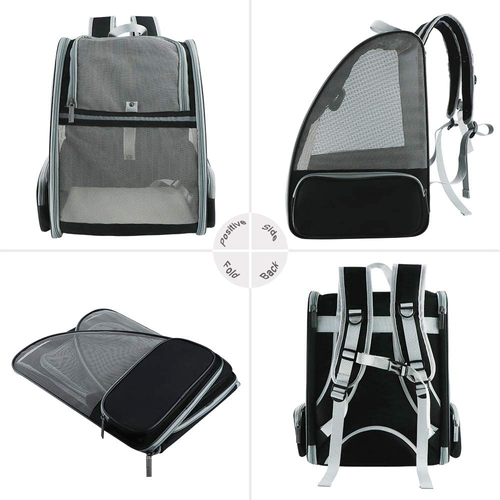 Innovative Bubble Backpack Pet Carrier for Cats and Dogs - Black - Picture 9 of 12