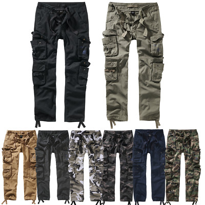 Brandit Pure Slim Fit Pants Herren Vintage Cargo Trouser Hose schmales Bein Neu