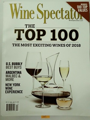 Wine Spectator Top 100 Wines of 2018 Dec 2018/Jan 2019 M510