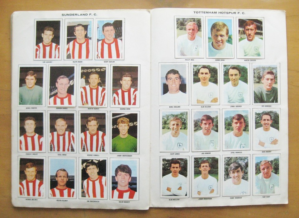 FKS SOCCER STARS English First Division 1968-69 album complet avec tous