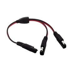 SAE Battery DC Power Extension Automotive DIY Connector Y Splitter 18AWG Cable