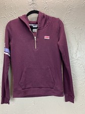 Pink by Victorias Secret 1/4 Zip Sweatshirt Women's Size Small burgandy Maroon