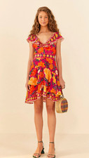 FARM RIO Pink Flowers Tapestry Mini Dress Regular price $240 Small