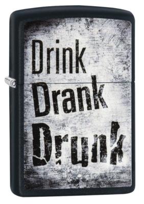 Zippo Windproof Drink, Drank Drunk Lighter,  29618, New In Box