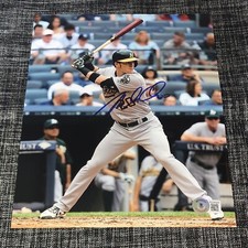 MARK CANHA SIGNED AUTOGRAPH 8X10 PHOTO OAKLAND ATHLETICS A'S BECKETT BAS COA