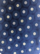 Robert Talbott Navy Yellow Circles Geometric Silk USA Made Luxury Mens Tie