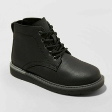 Cat Jack Boys' Miller Lace-Up Fashion Boots Black 13 NWT