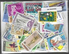 NIGERIA collections de 25 à 500 timbres différents oblitérés