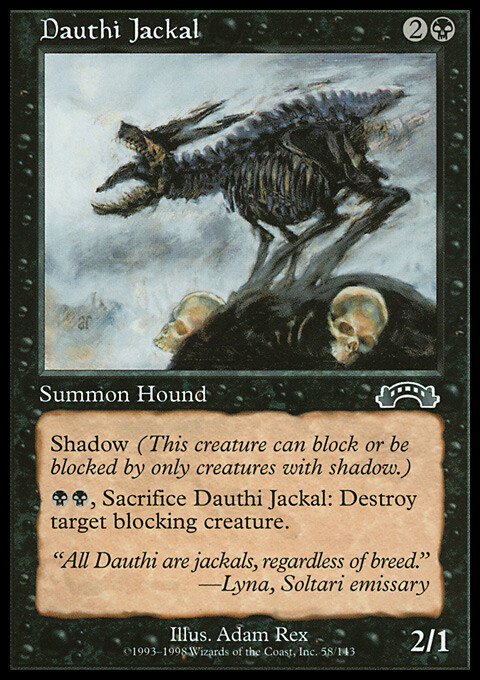 Magic the Gathering MTG Dauthi Jackal (58) Exodus   LP