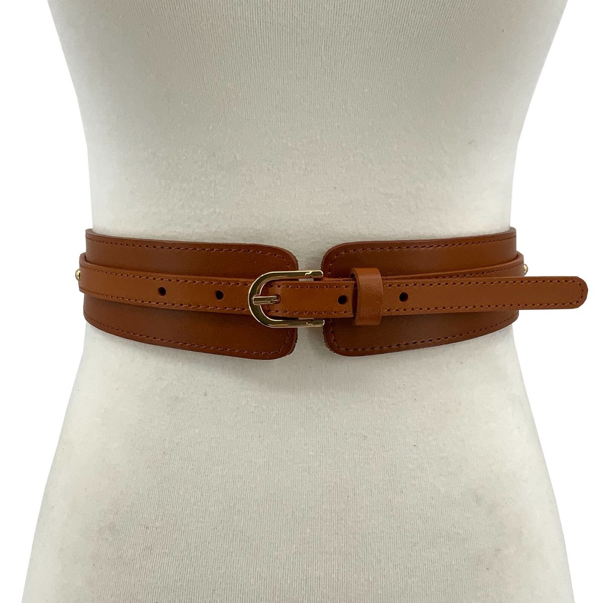 Boho elastic waist buckle belt VONMELLI Straw Woven Elastic Belt for Women Dress, Stretchy  main image 2