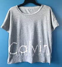 Calvin Klein Women's Short Sleeve T-Shirt Gray Small