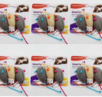 Lot Of 6 Packs SmartyKat Catnip Toys Skitter Critters 3 Count Each