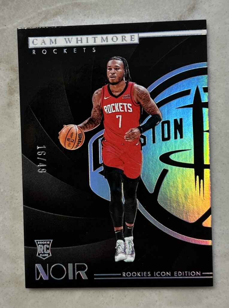 2023-24 Panini Noir - Rookies Icon Edition Silver Holo #190 Cam Whitmore /49 RC