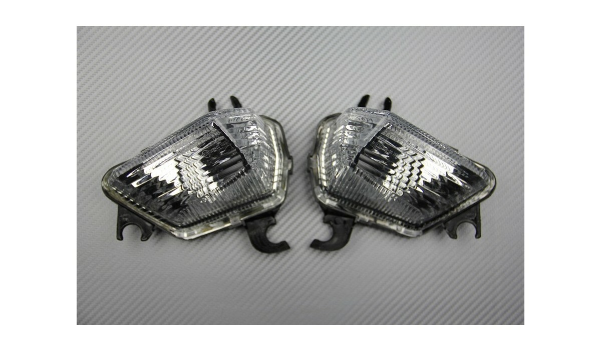 Clignotants avant clairs pour moto Kawasaki Z1000SX ZXT00G de 2011 à 2013